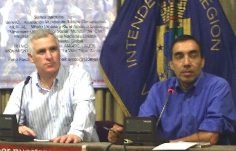 Rene Lues Secretario Ejecutivo del Consejo Regional - Patricio Rivera Periodista de ECO  y Coordinador operativo del programa RITMO SUR (AMARC – ALER)